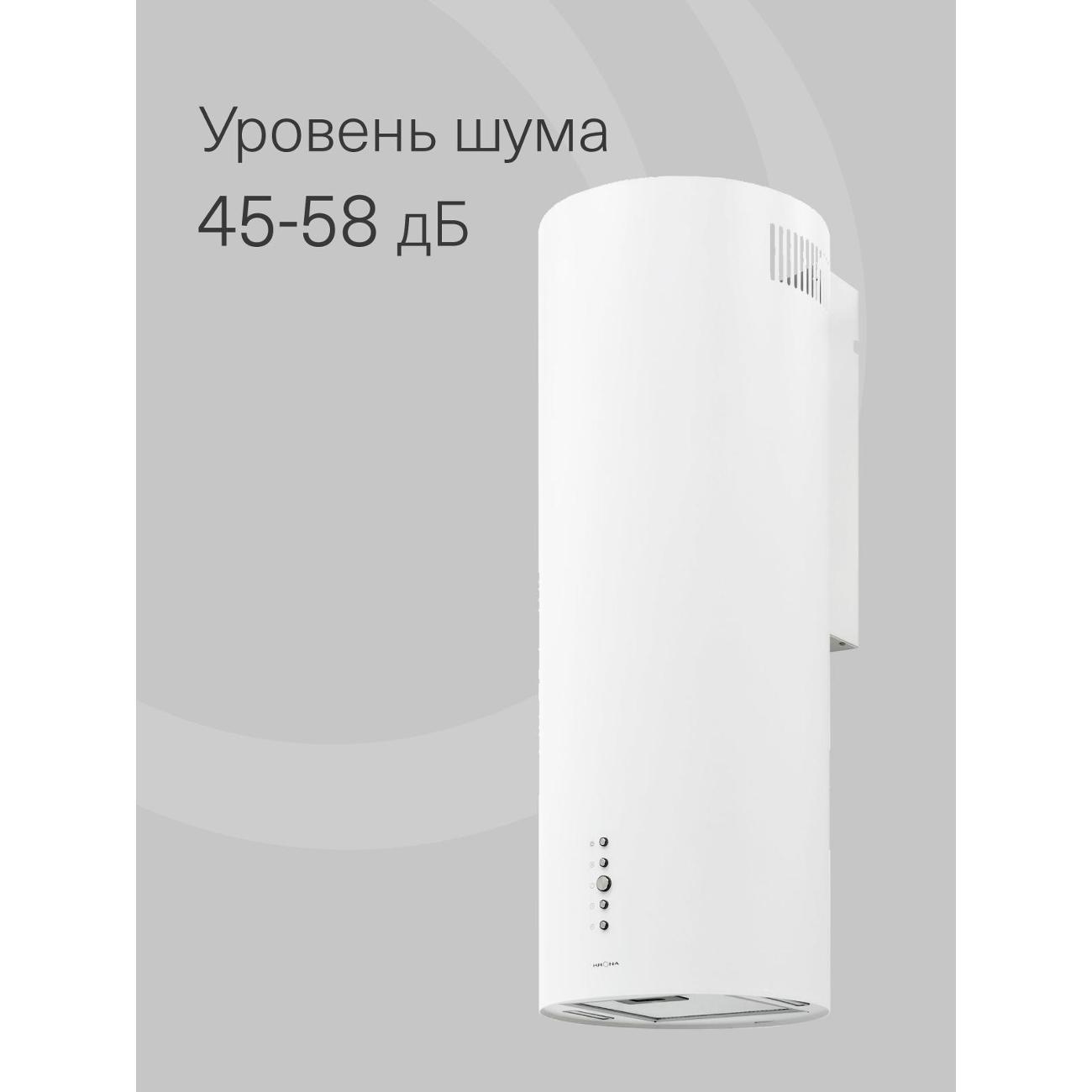 Кухонная вытяжка дизайнерская Krona TINA 350 WHITE 3P