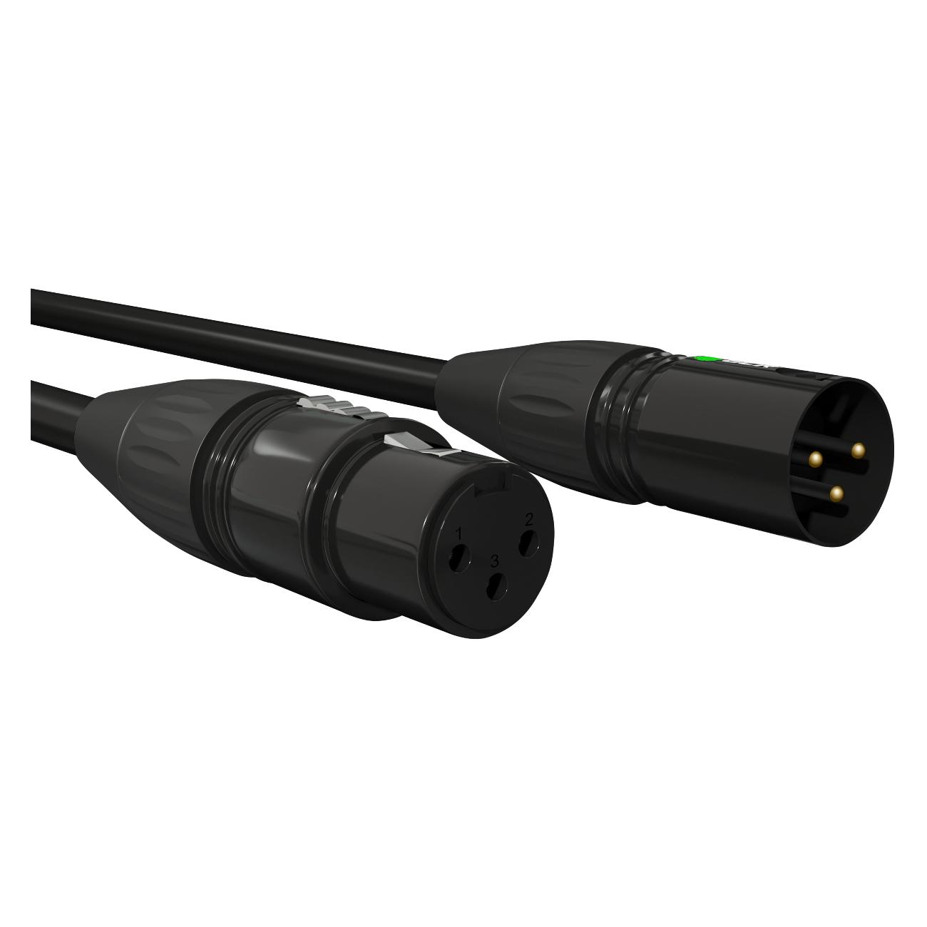 Кабель GCR 53375, 10.0m, XLR M / XLR F, AL case, гибкий