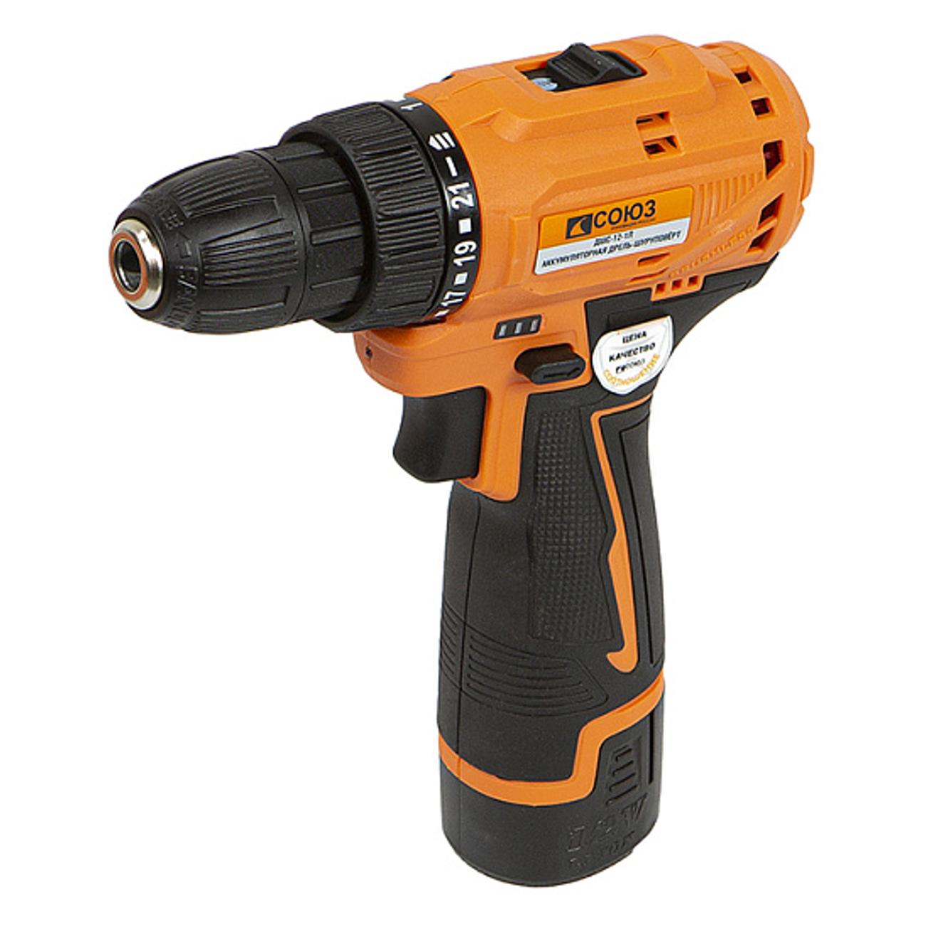 Шуруповерт аккумуляторный Союз ДШС-14-1Л