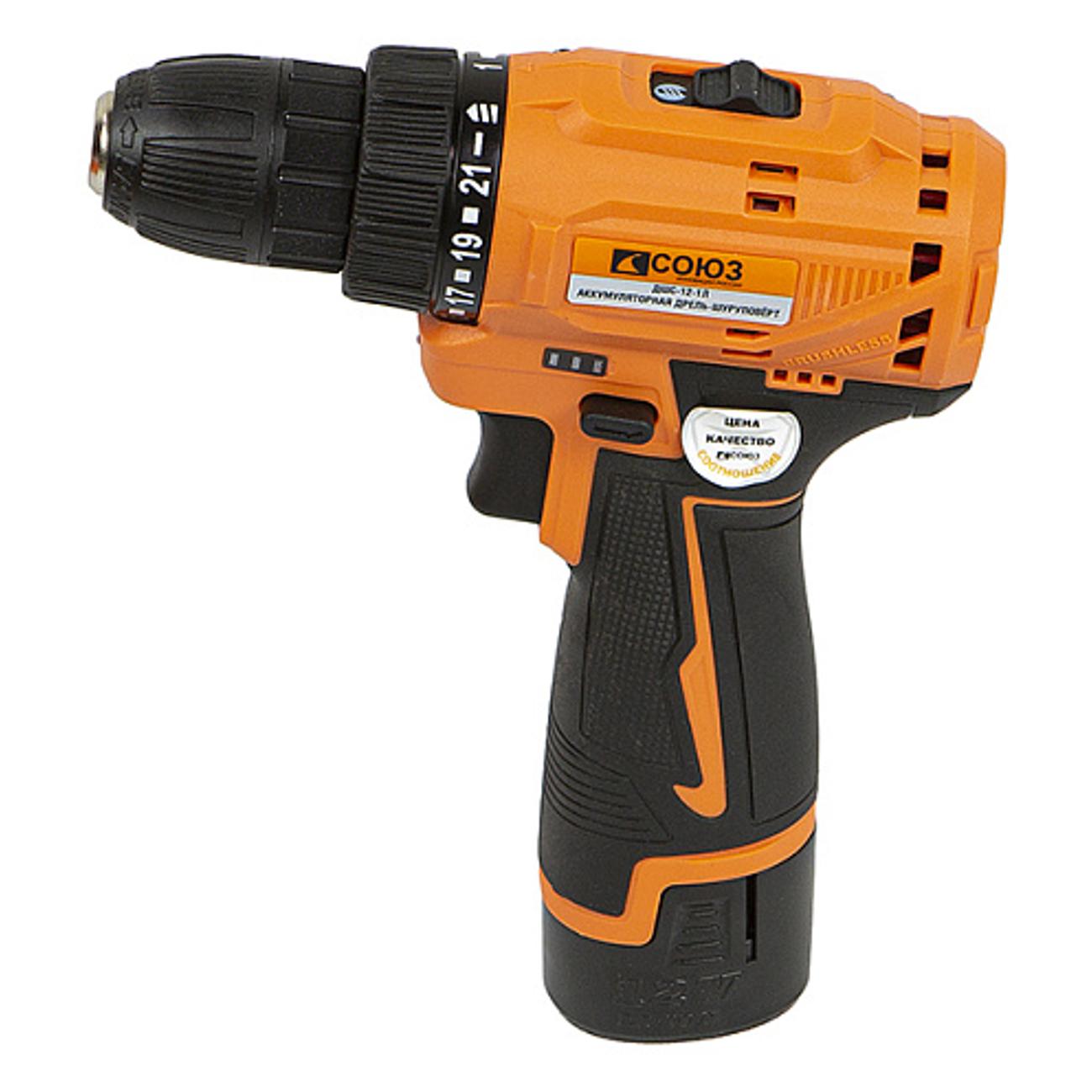 Шуруповерт аккумуляторный Союз ДШС-14-1Л