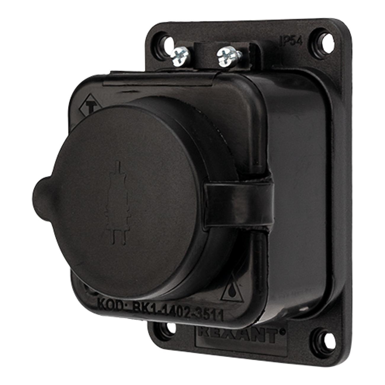 Силовой разъем Rexant 16А с/з IP54 каучук (111-111)