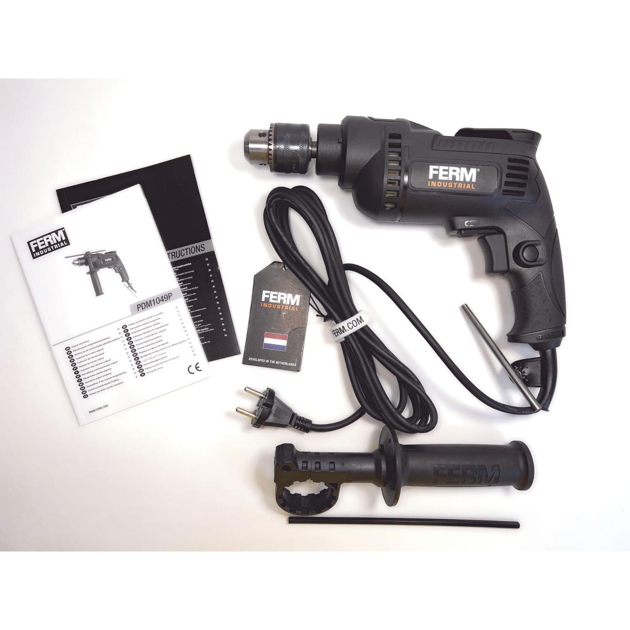 Дрель ударная Ferm PDM1049P