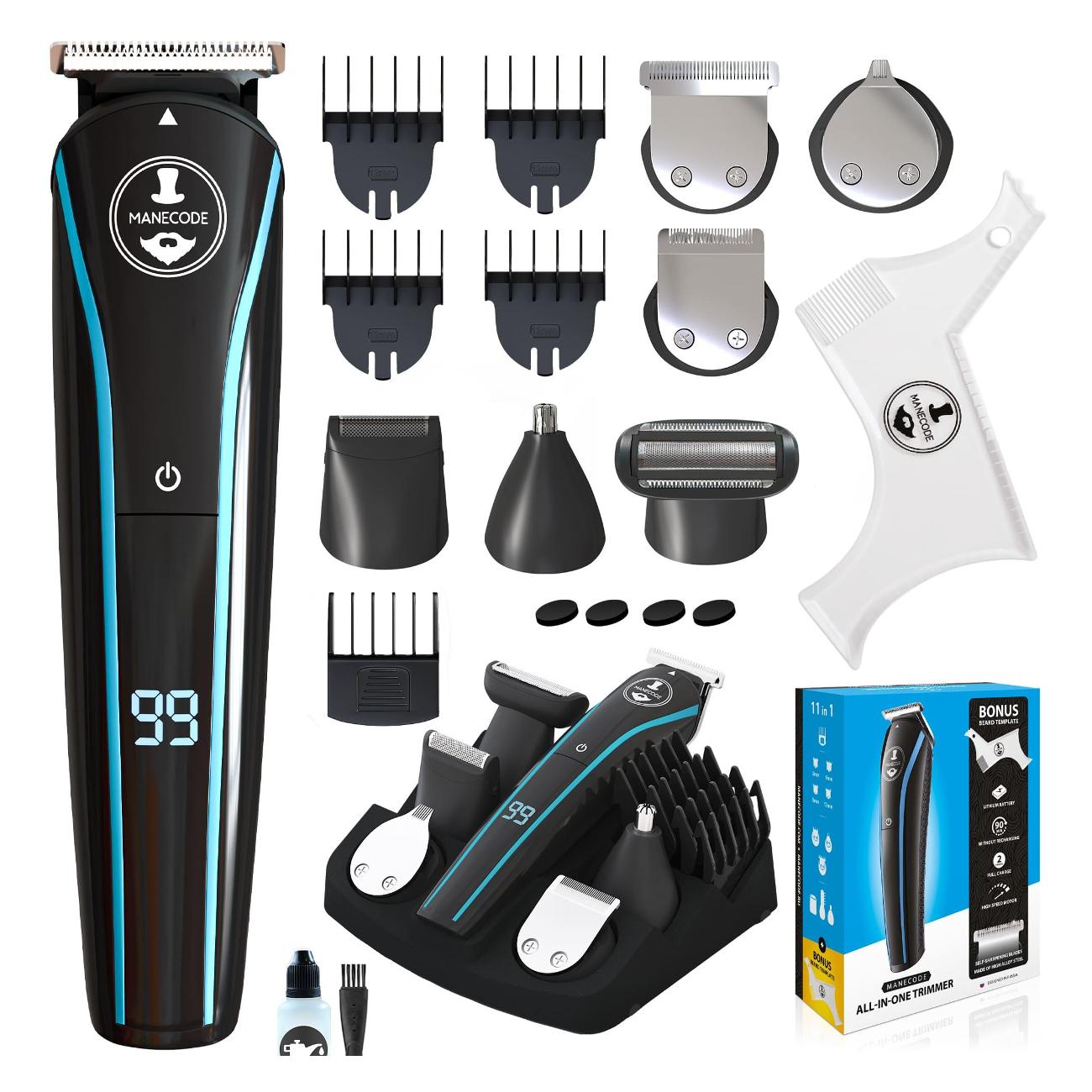 Триммер Manecode для бороды и усов (hairclipper) Black фото