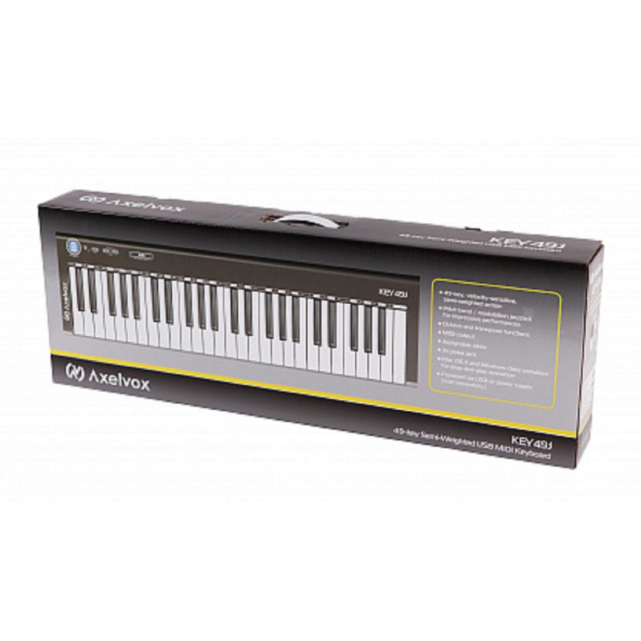 Midi клавиатура Axelvox KEY49j White