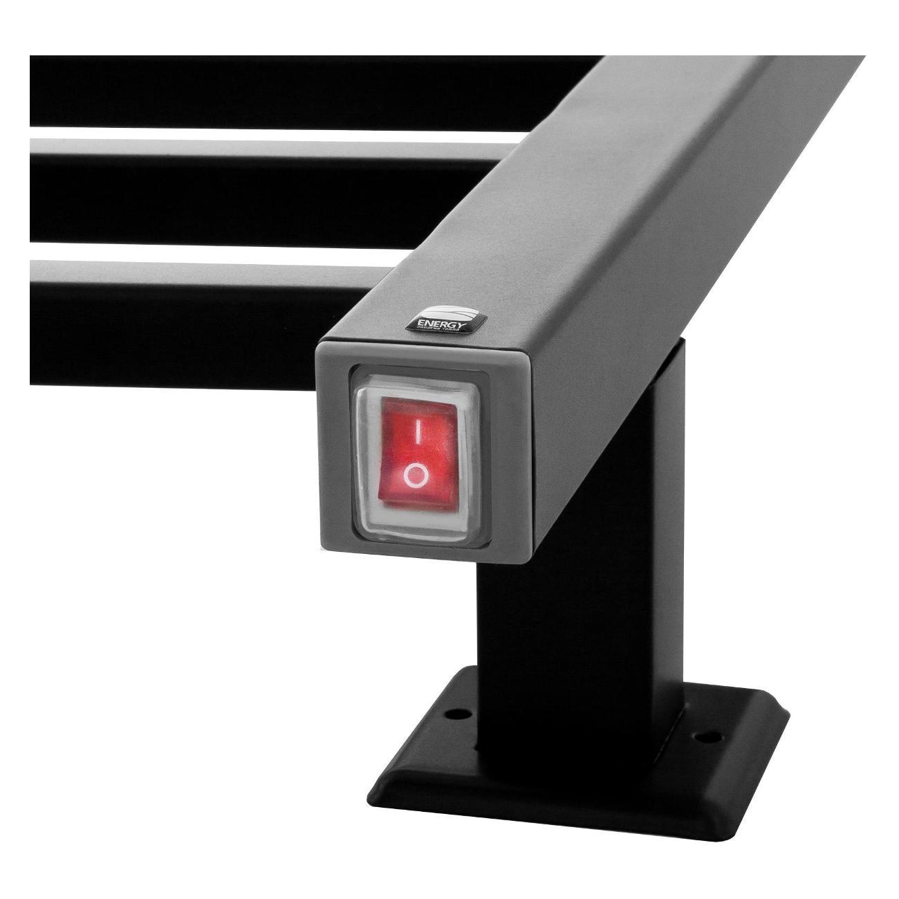 Полотенцесушитель электрический ENERGY Group GRAND  800*400 RAL 9005 черный матовый