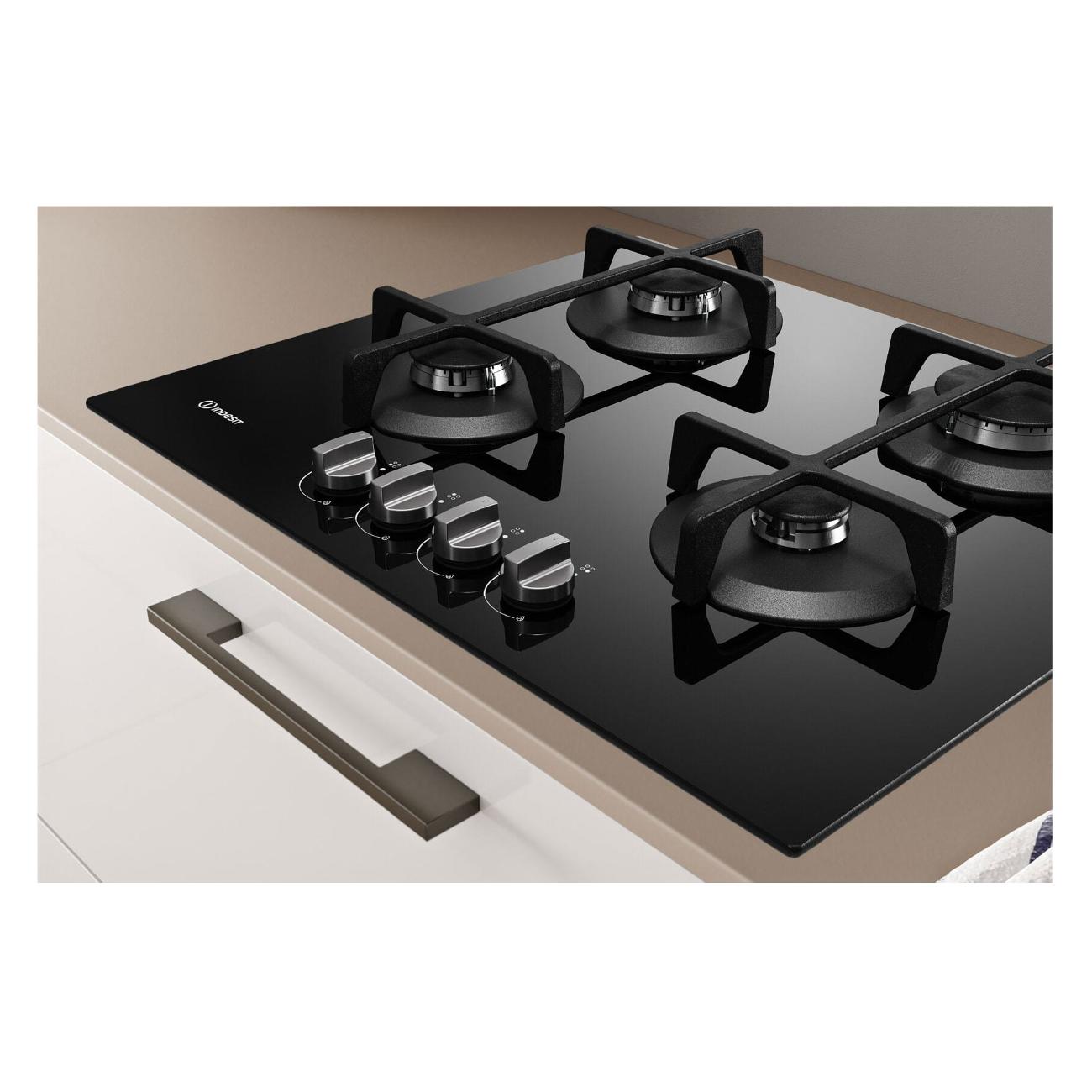 Встраиваемая газовая панель независимая Indesit ING 61T/BK