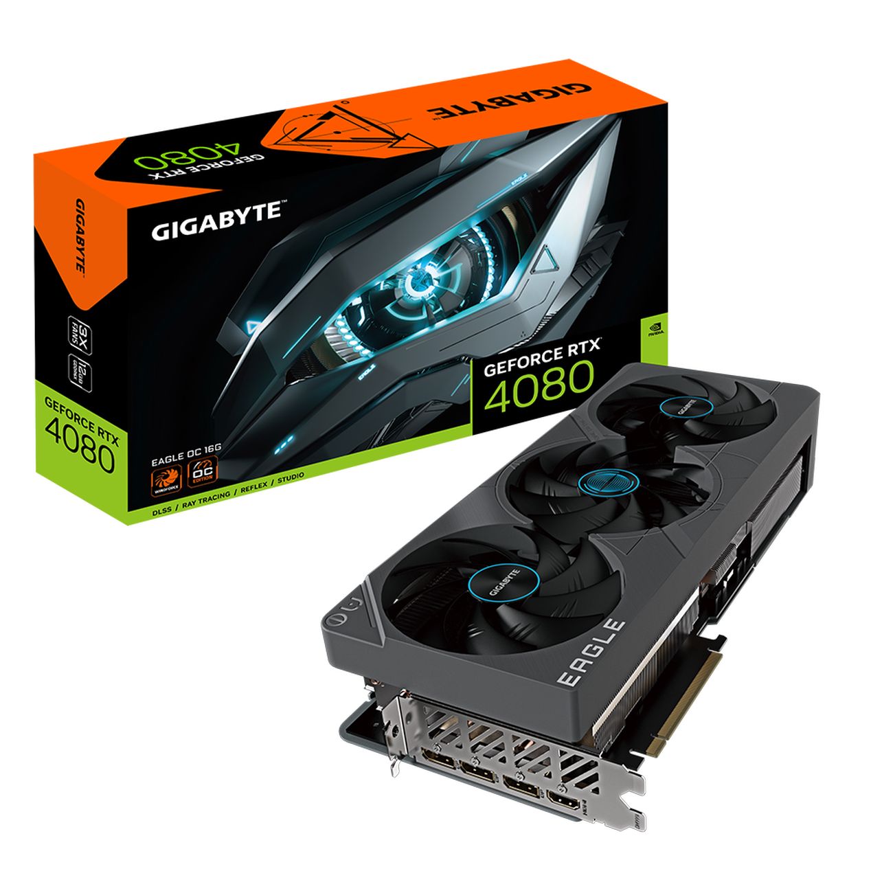 Видеокарта GIGABYTE NVIDIA GeForce RTX 4080 EAGLE OC 16GB (GV-N4080EAGLE OC-16GD)