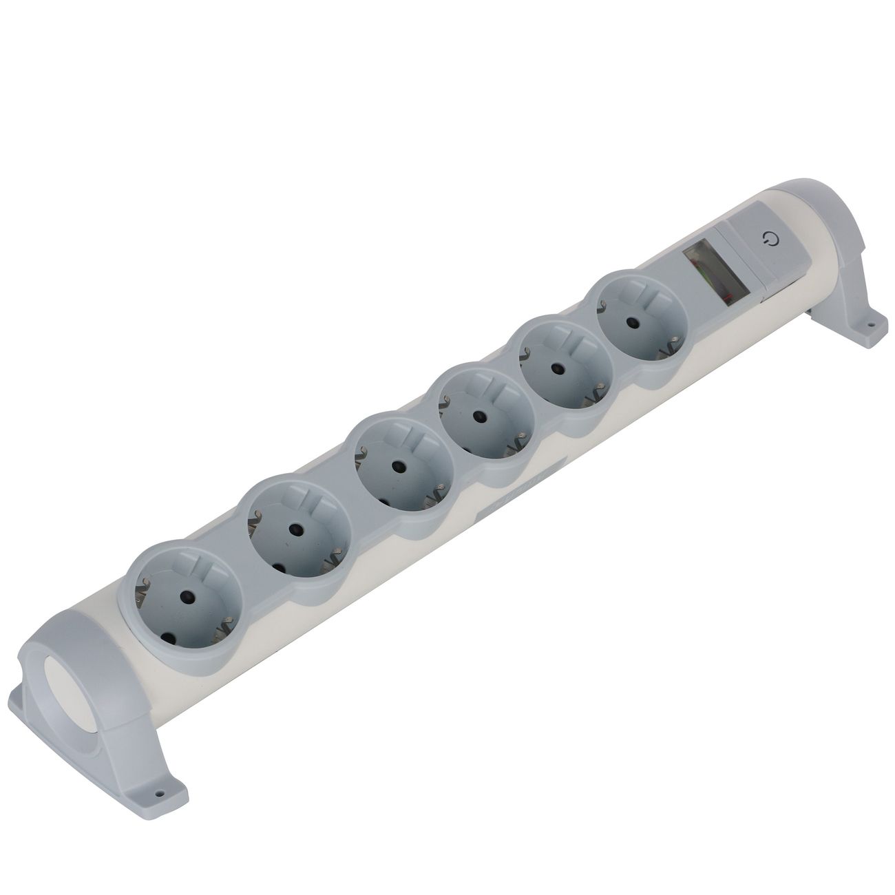 Сетевой фильтр Legrand Safe control 6X2К+З 1,5 м бело-серый (694646)