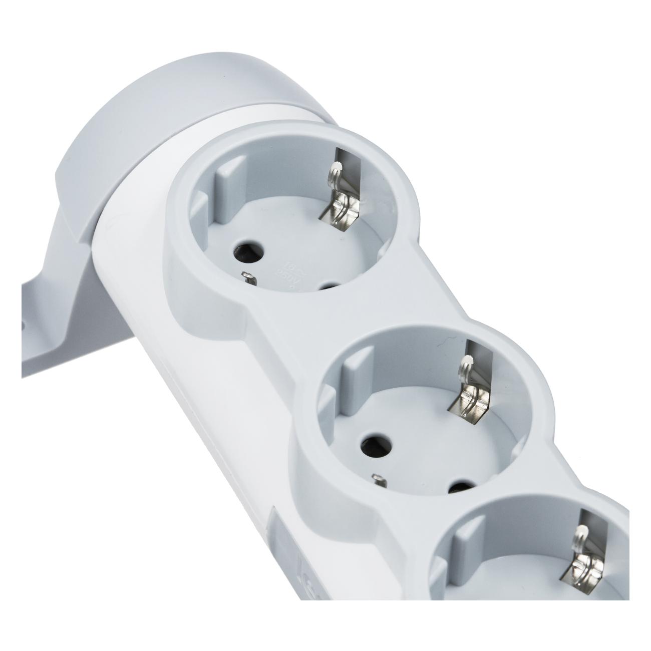 Удлинитель Legrand Комфорт 5Х2К+3 5 м бело-серый (694685)