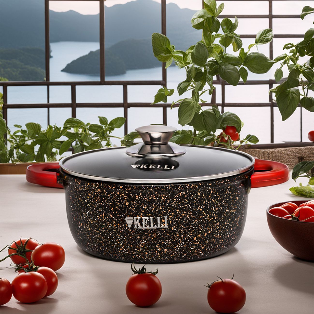 Кастрюля Kelli TKL-4092-20 серая