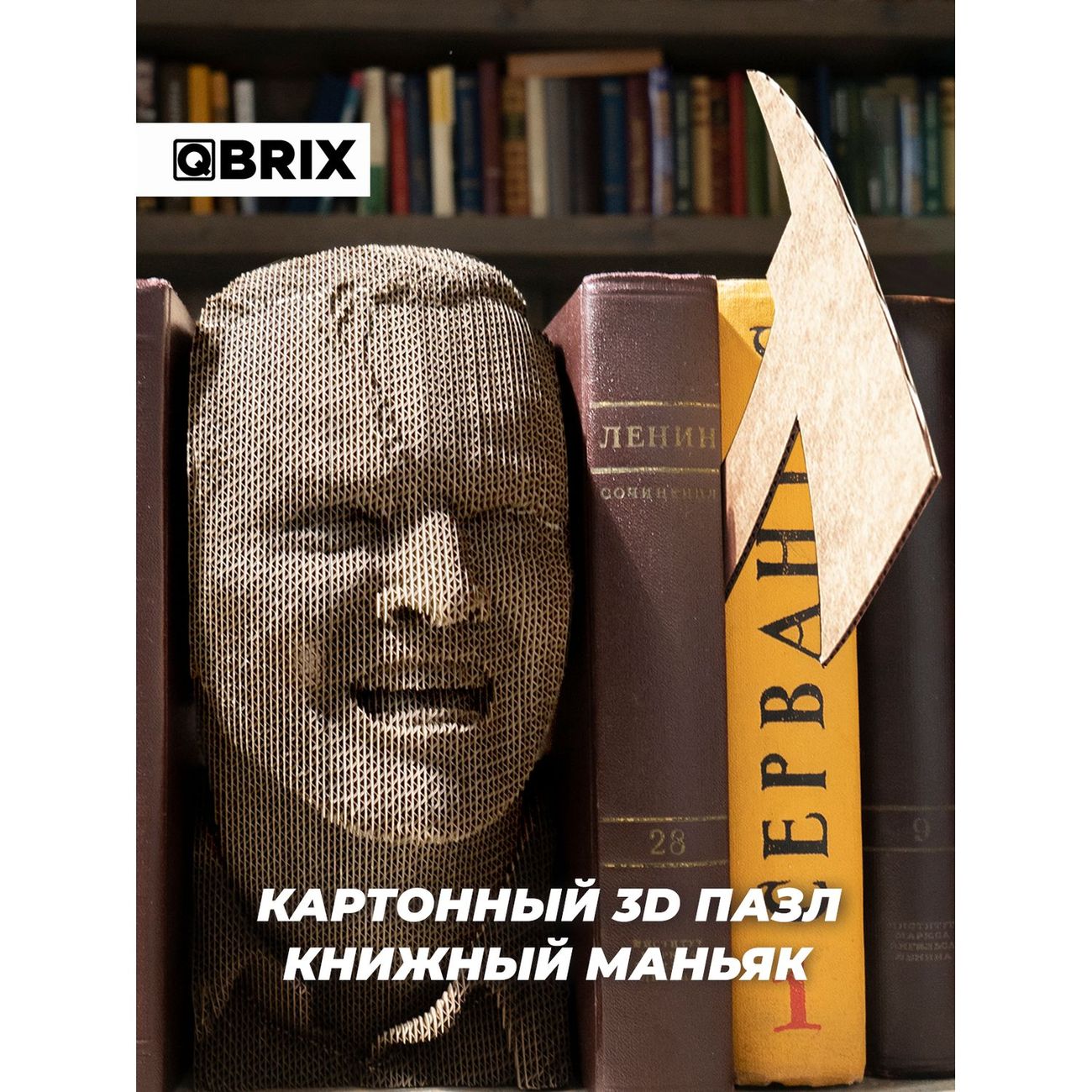 Пазл QBRIX 3D Книжный маньяк