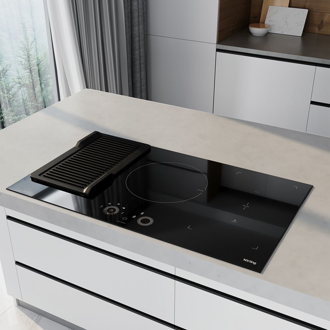 Встраиваемая индукционная панель независимая Korting HIB 95750 B Smart