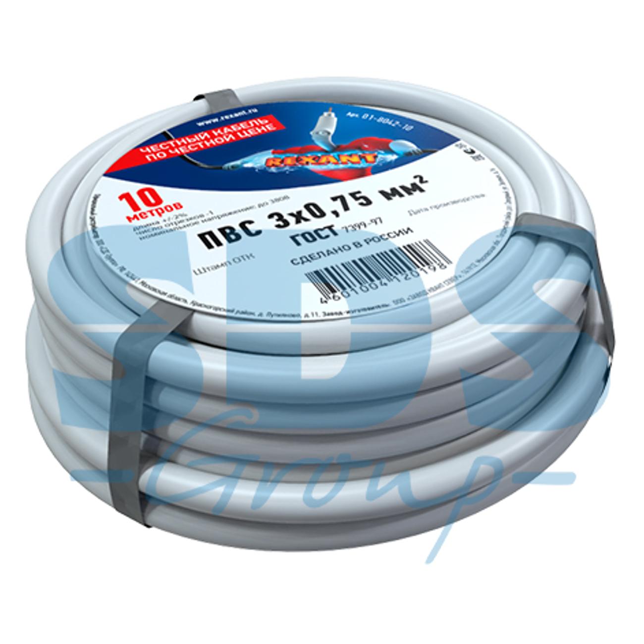 Кабель силовой Rexant ПВС 10 метров (01-8042-10)