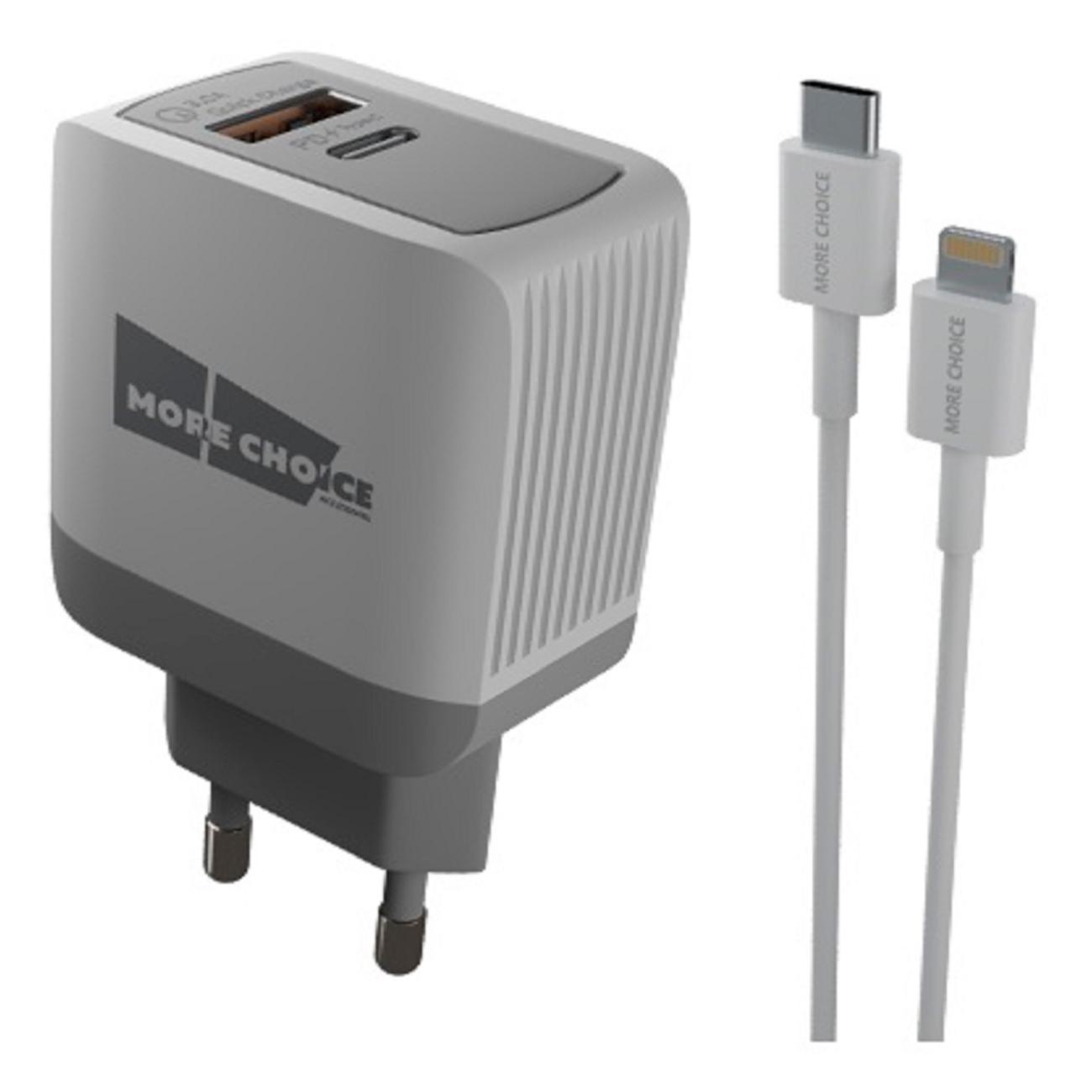 Сетевое зарядное устройство More Choice NC71Sia белый