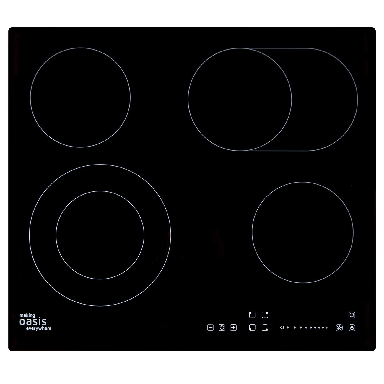 Встраиваемая электрическая панель Oasis P-SBU черная