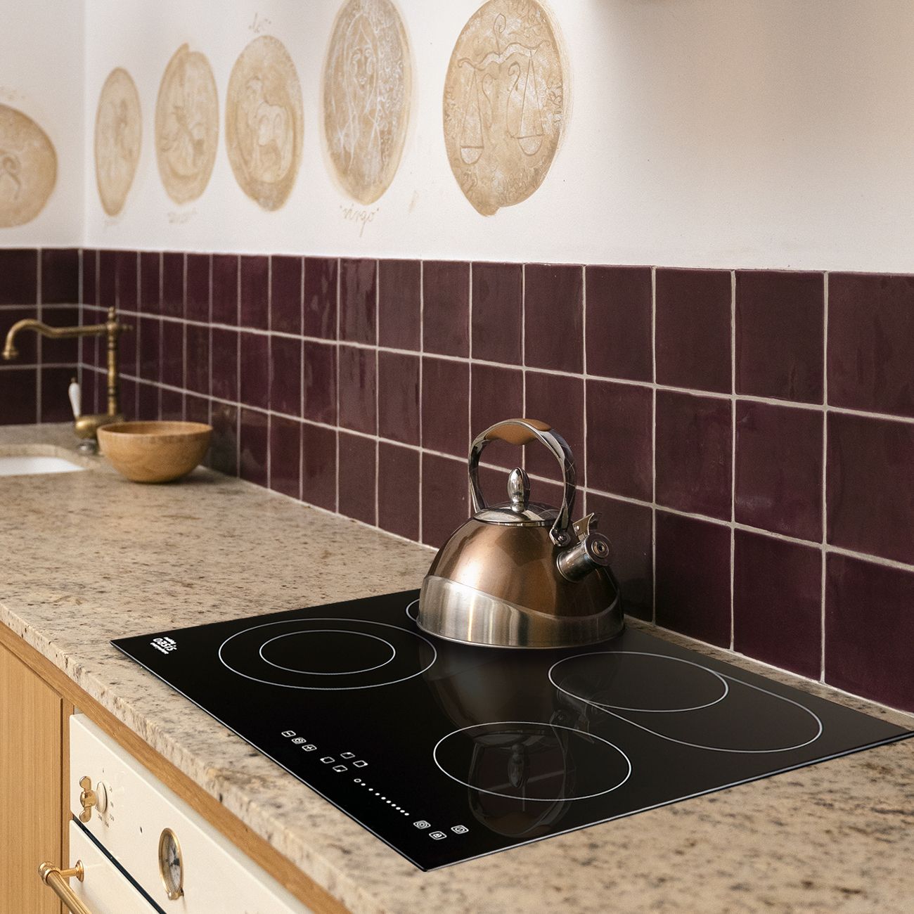 Встраиваемая электрическая панель Oasis P-SBU черная