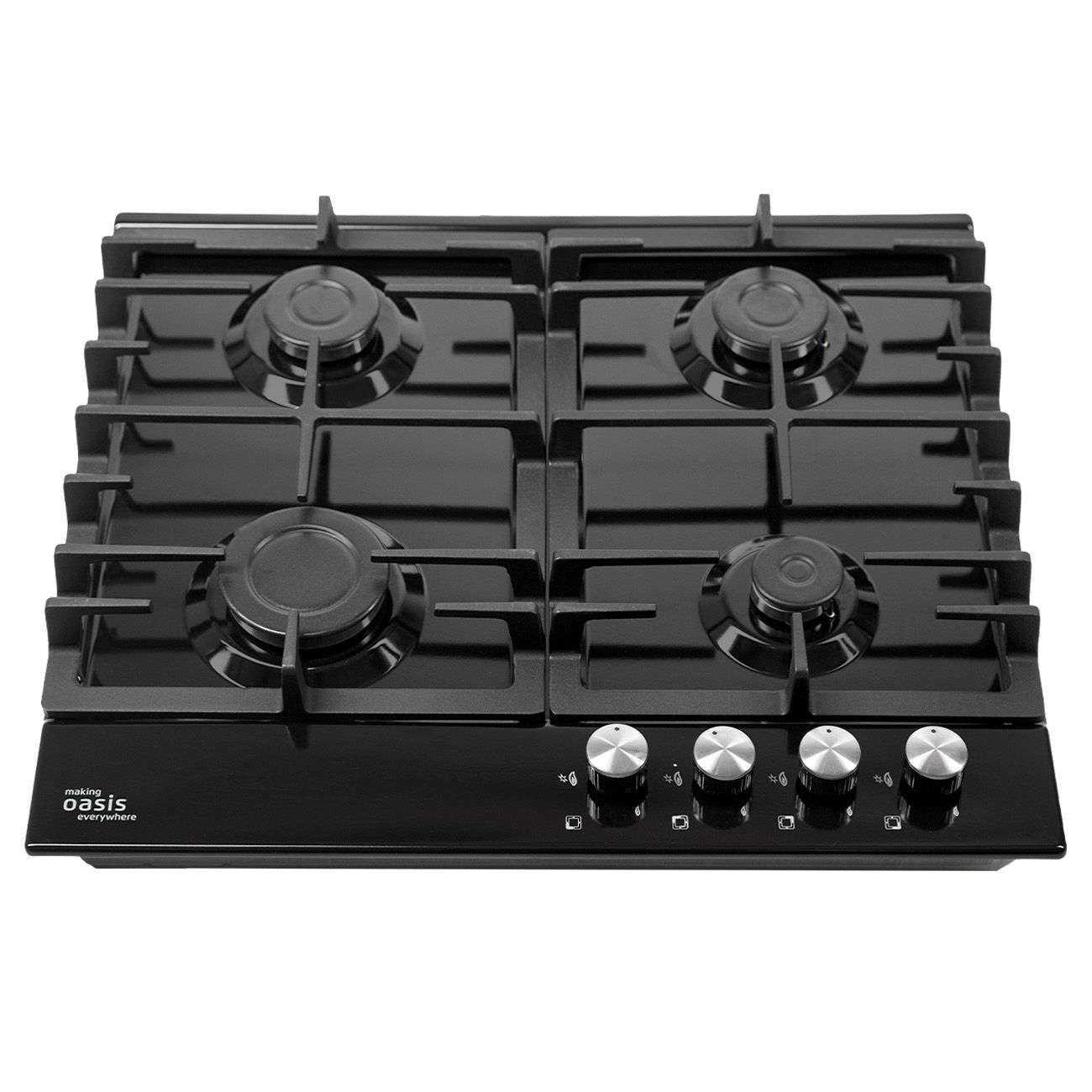 Встраиваемая газовая панель независимая Oasis P-MBP черная