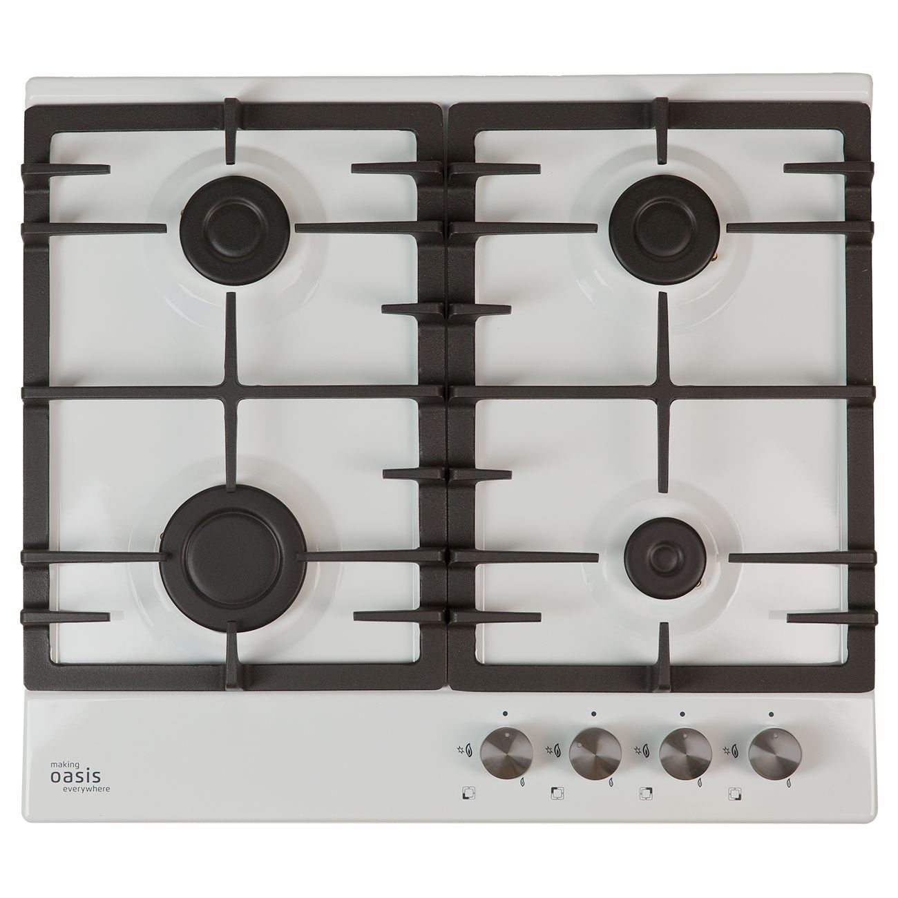 Встраиваемая газовая панель независимая Oasis P-MWP белая фото