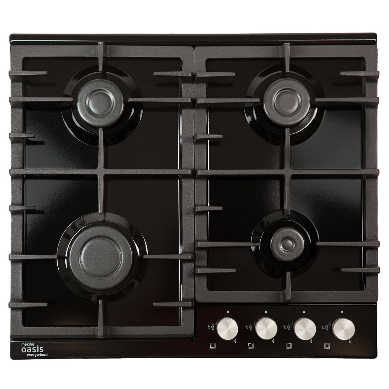 Встраиваемая газовая панель независимая Oasis P-MBRP черная