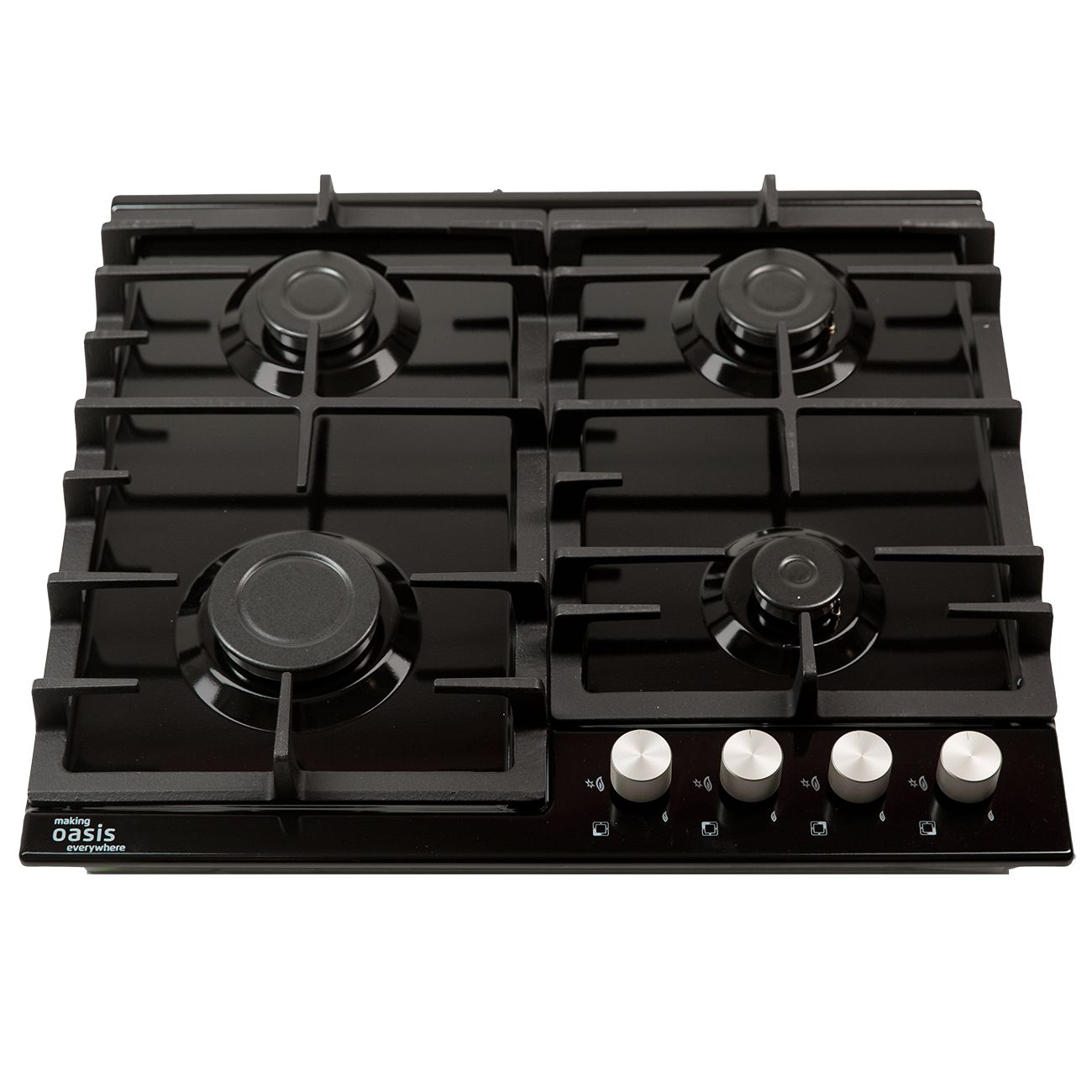 Встраиваемая газовая панель независимая Oasis P-MBRP черная