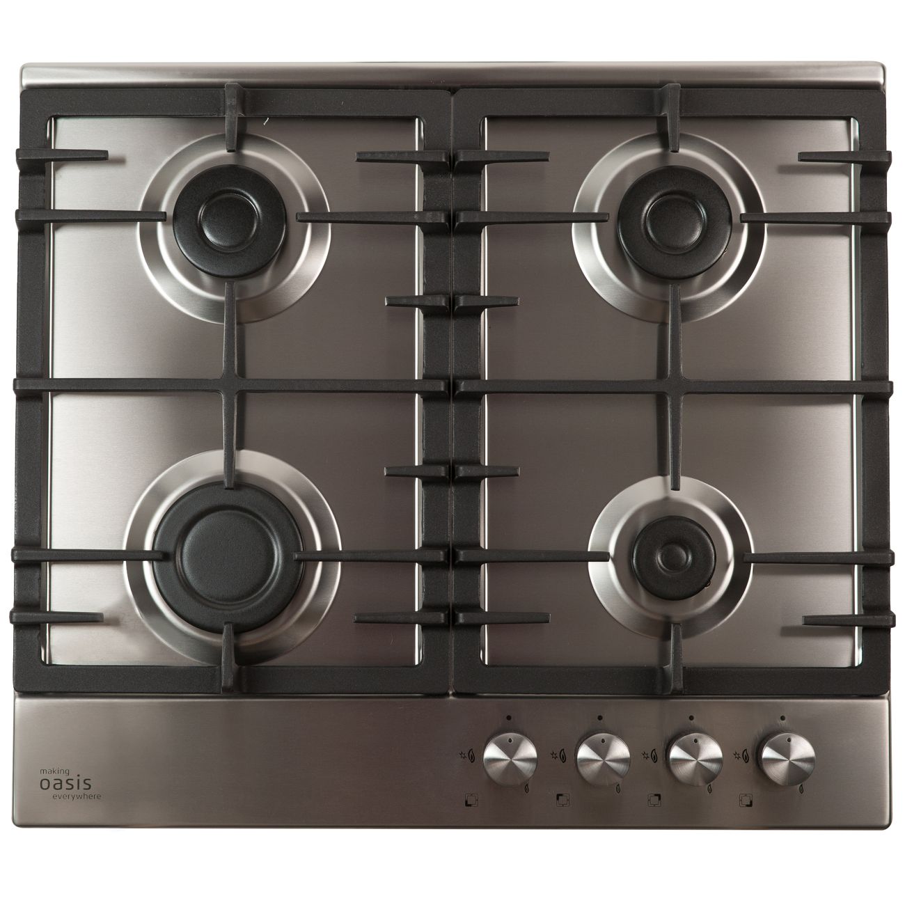 Встраиваемая газовая панель независимая Oasis P-MNP серая фото