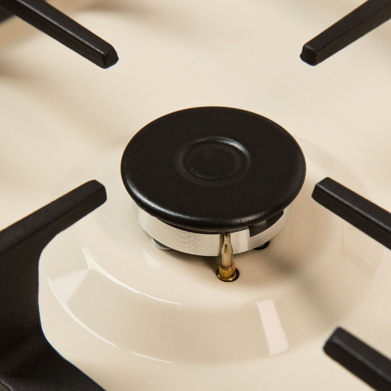 Встраиваемая газовая панель независимая Oasis P-MRRP бежевая/бронзовая