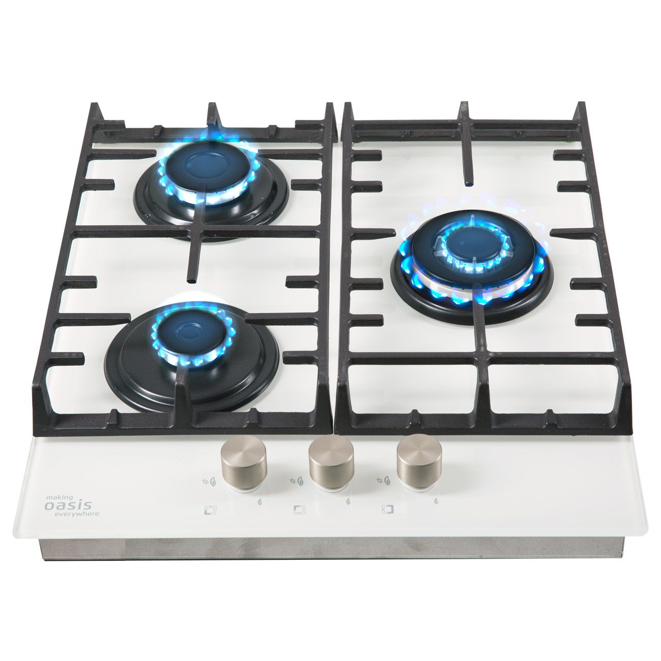 Встраиваемая газовая панель независимая Oasis P-3GWT