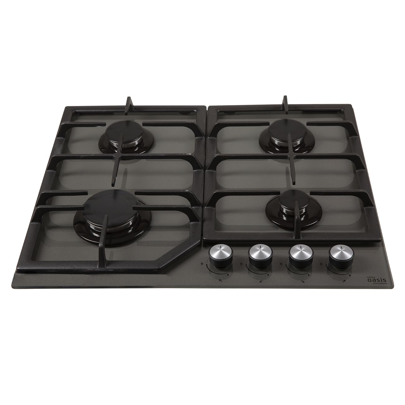 Встраиваемая газовая панель независимая Oasis P-GG серая