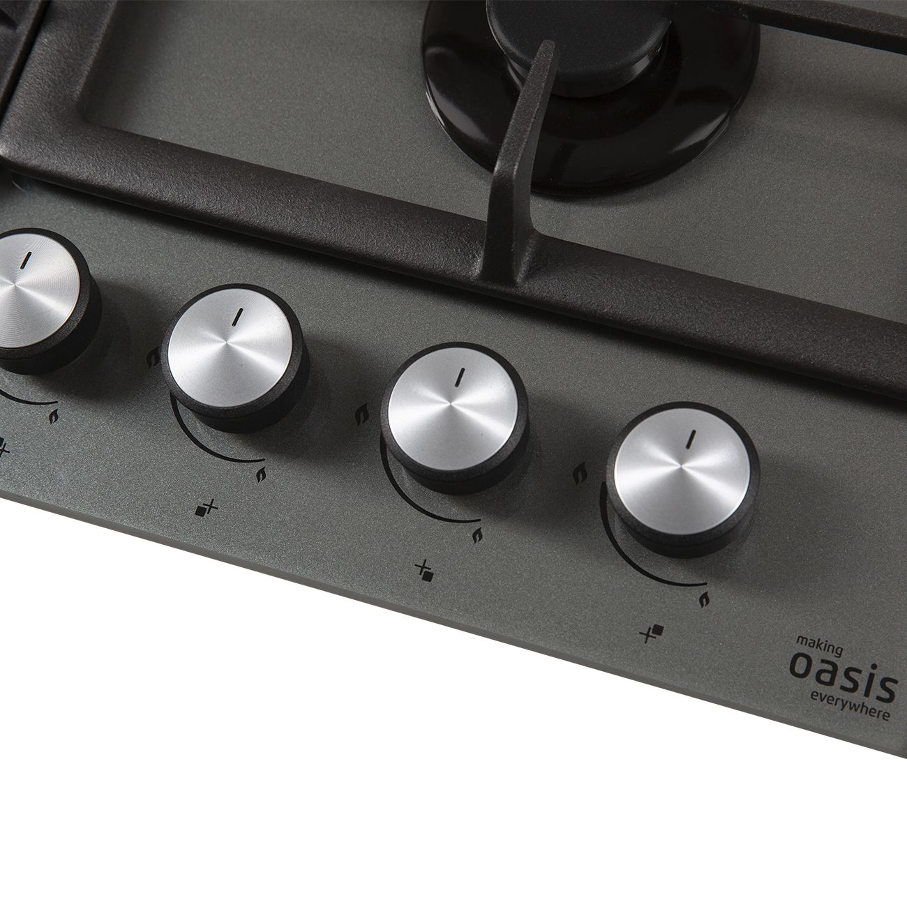 Встраиваемая газовая панель независимая Oasis P-GG серая