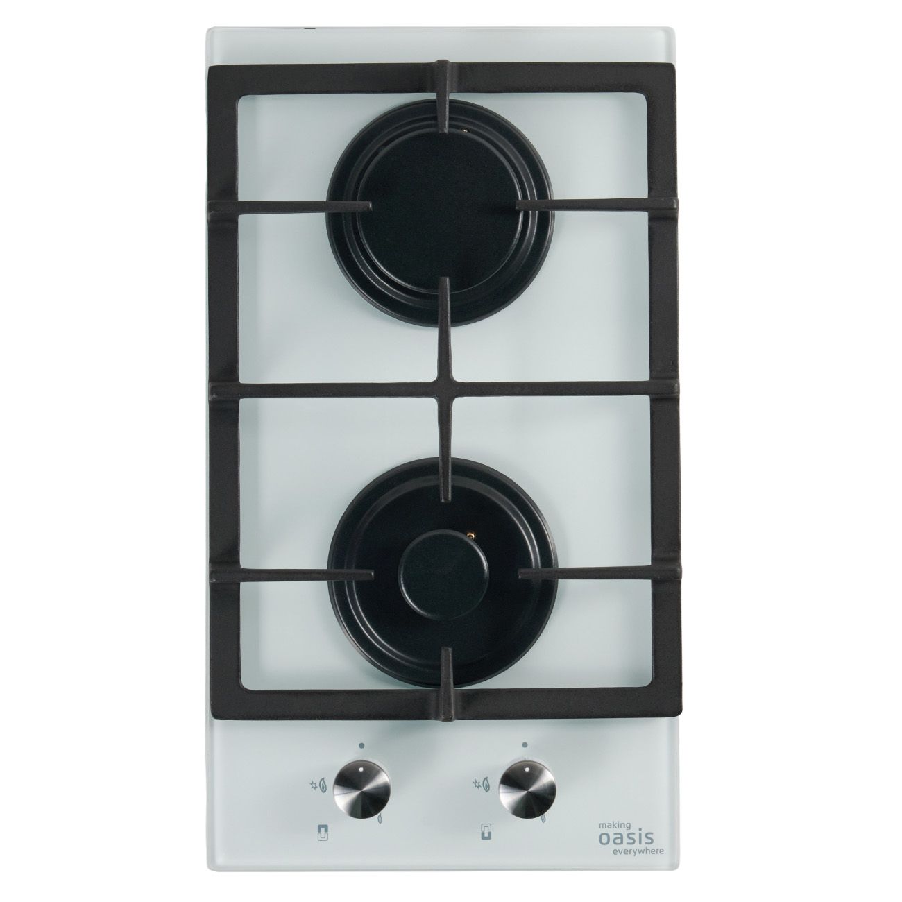 Встраиваемая модульная газовая панель независимая Oasis P-GWD белая