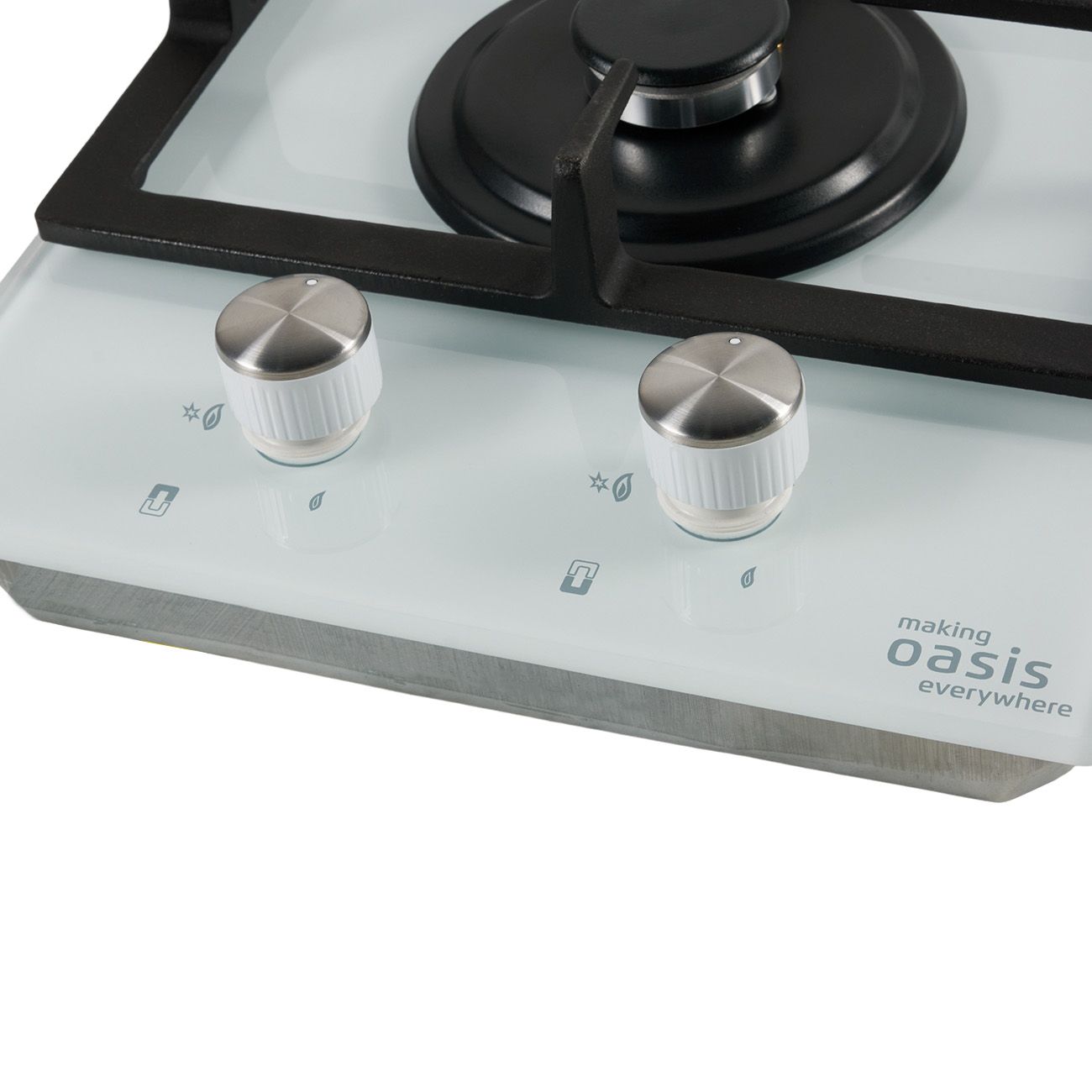 Встраиваемая модульная газовая панель независимая Oasis P-GWD белая