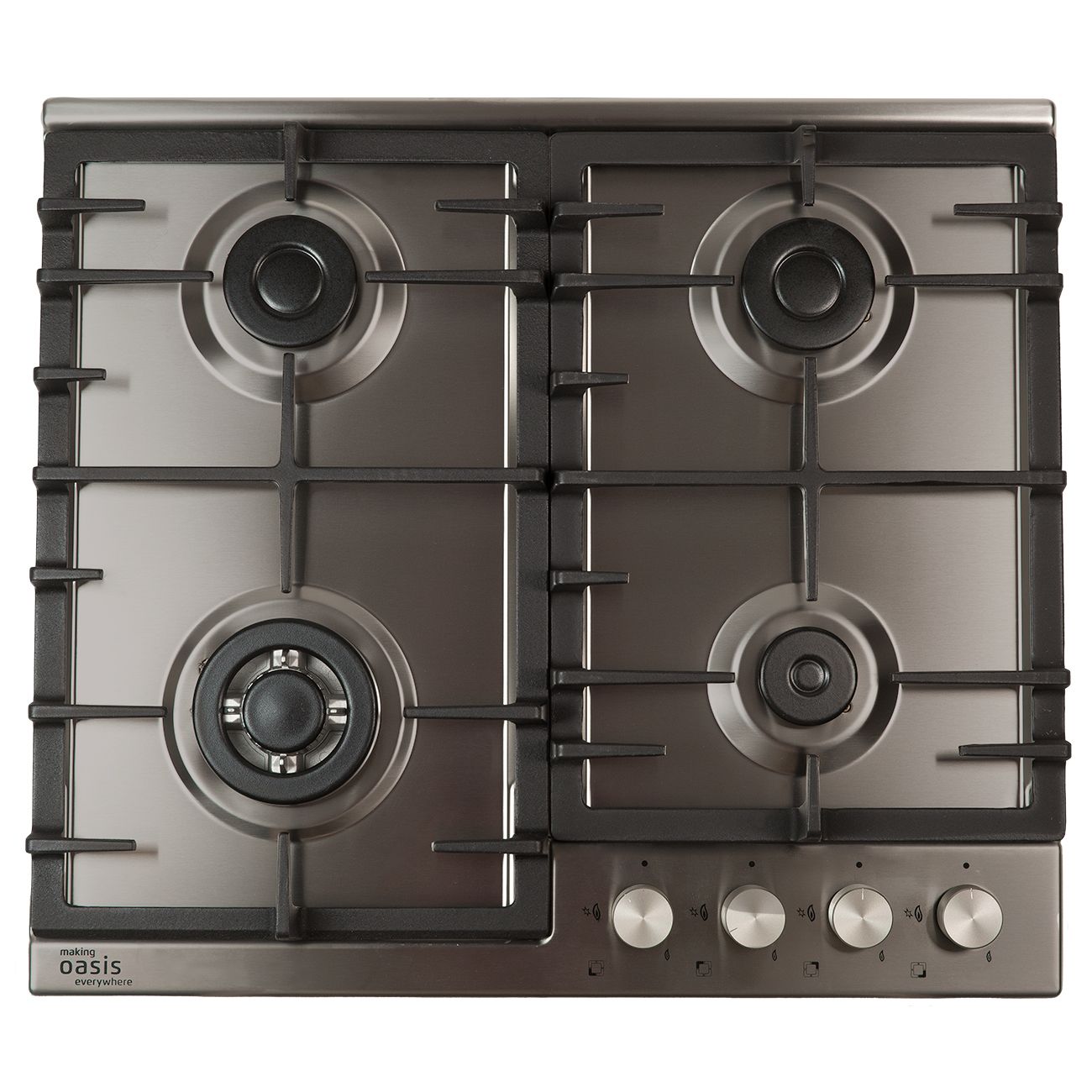 Встраиваемая газовая панель независимая Oasis P-MNRT серая фото