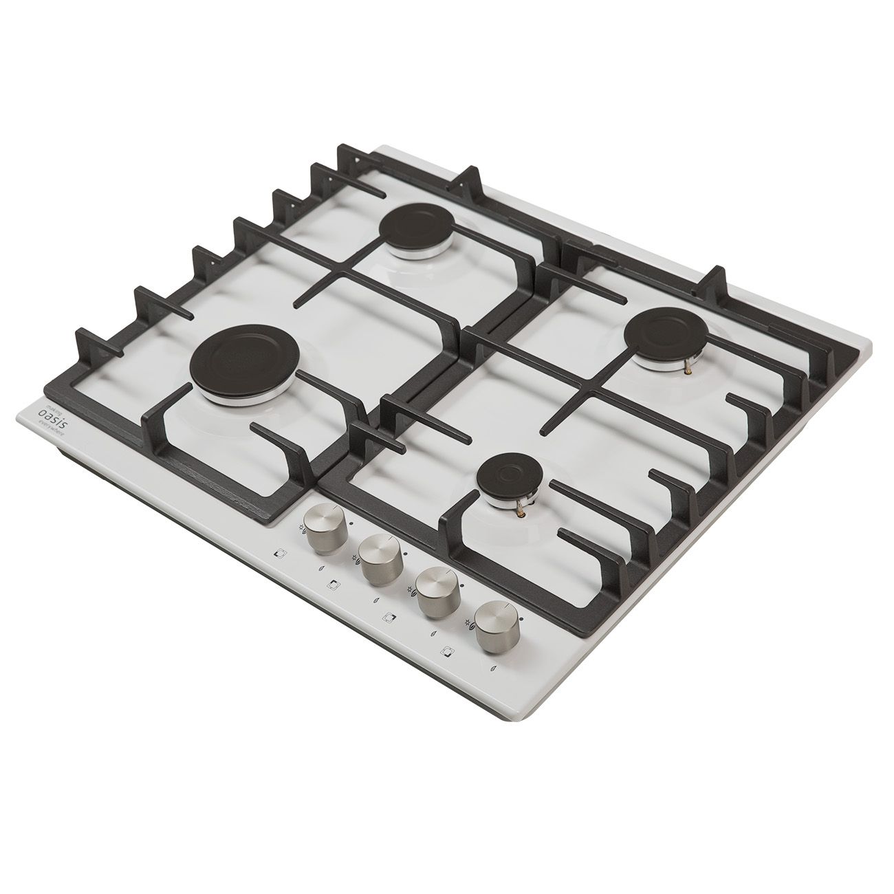 Встраиваемая газовая панель независимая Oasis P-MWRP белая