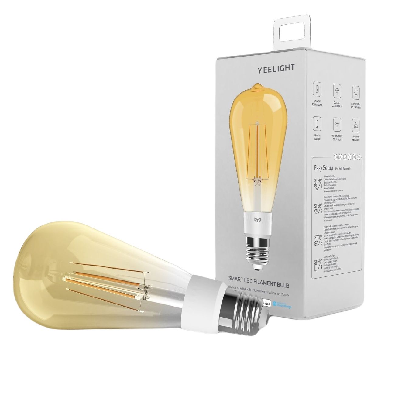 Умная лампочка Yeelight YLDP23YL LED Filament Bulb ST64 E27