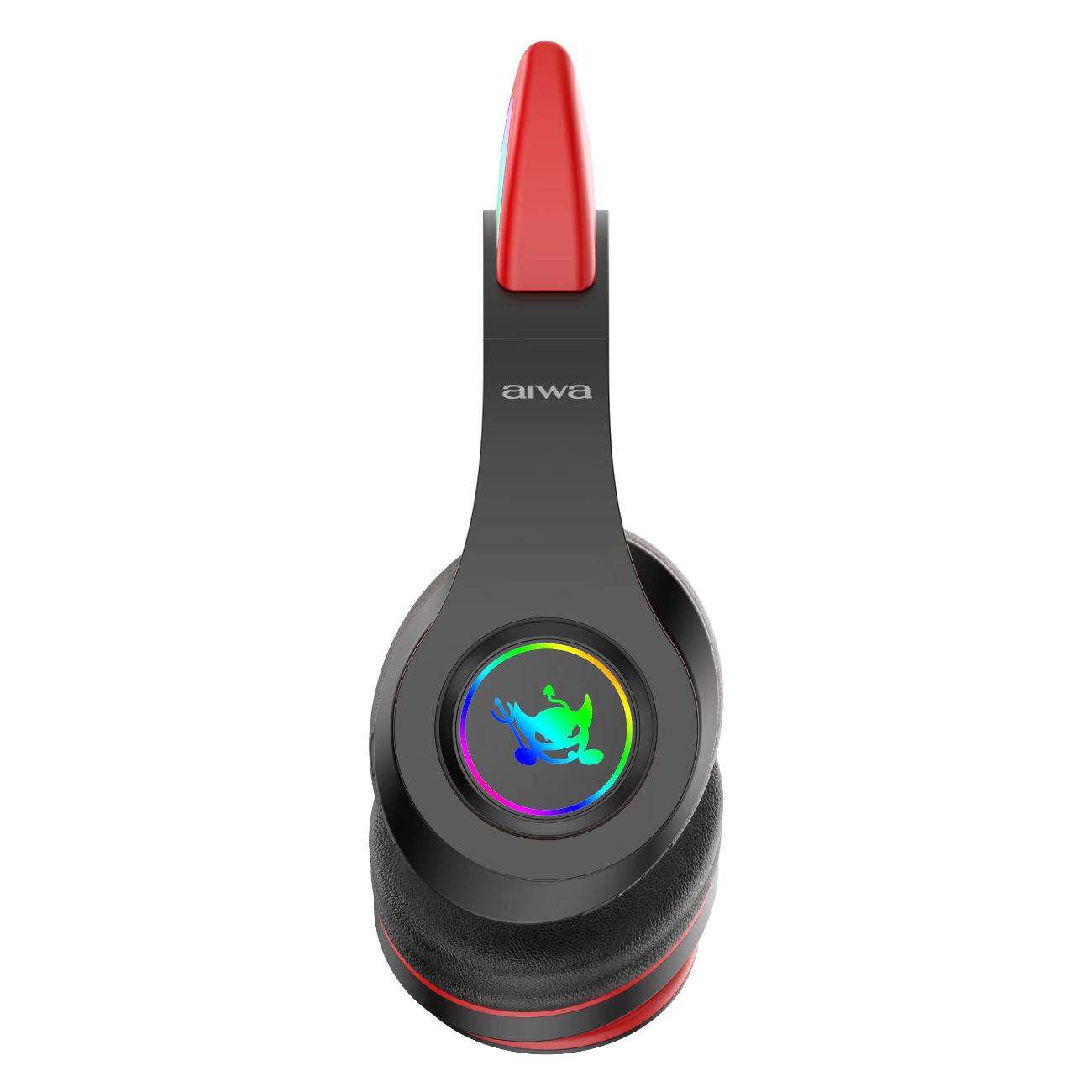 Наушники накладные Bluetooth Aiwa AW066 Red/Black