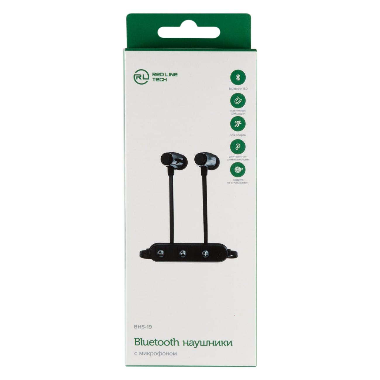 Наушники внутриканальные Bluetooth Red Line BHS-19 Black (УТ000018592)