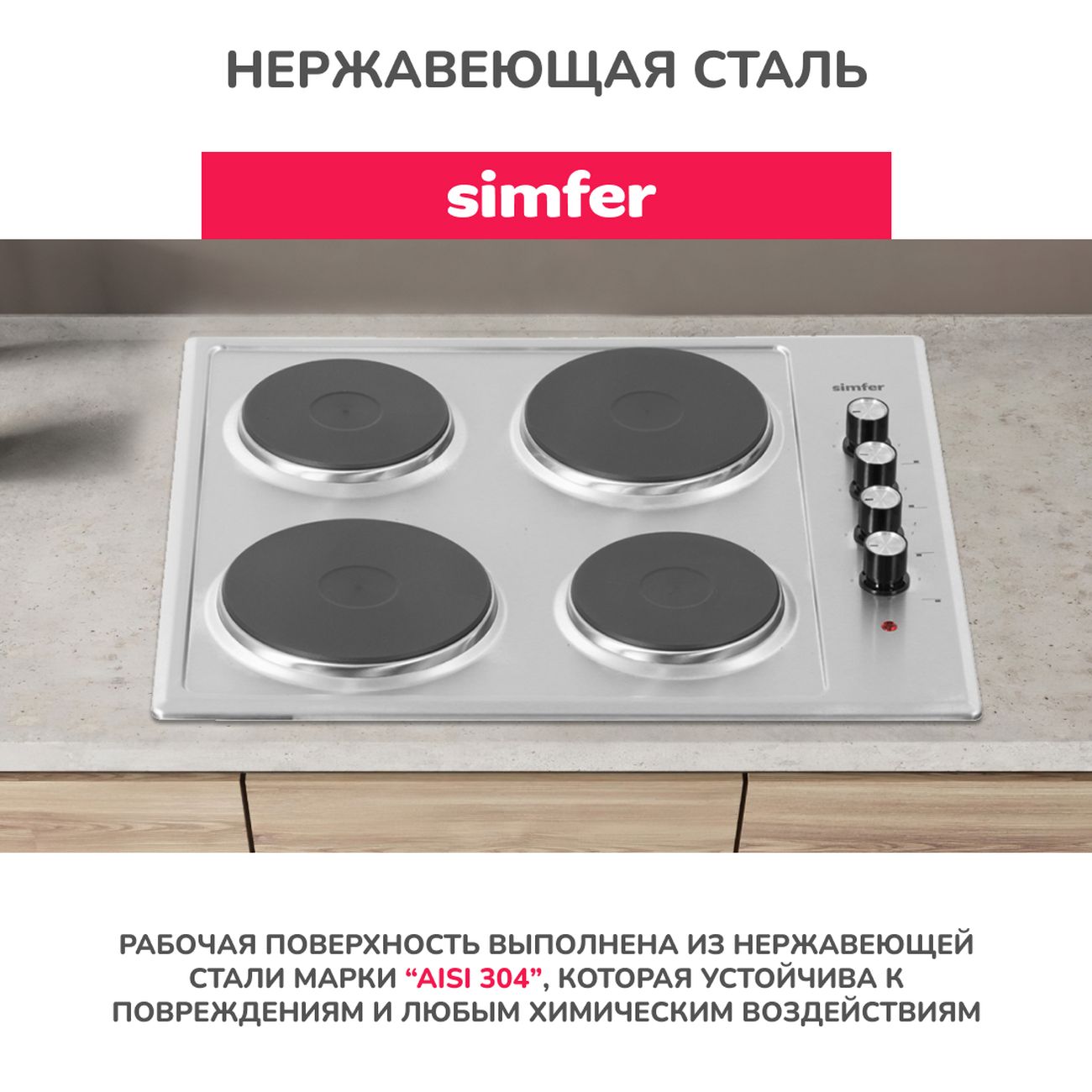 Встраиваемая электрическая панель Simfer H60E04M011