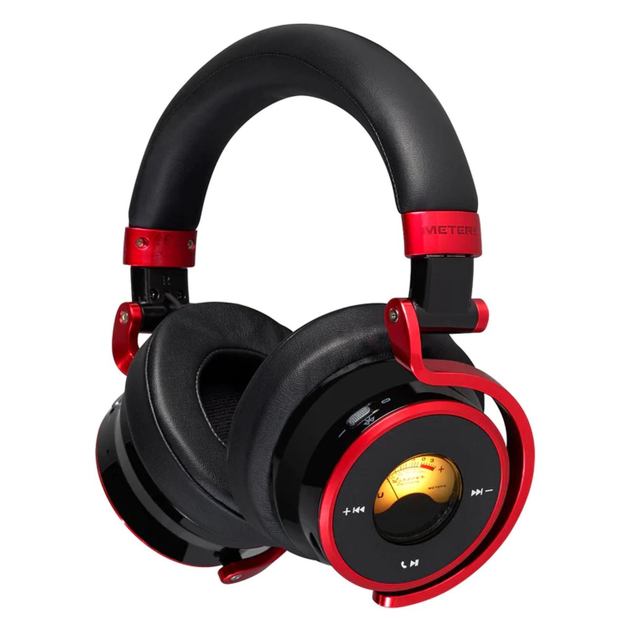 Наушники полноразмерные Bluetooth Meters M-OV-1-B-C-черные с красным