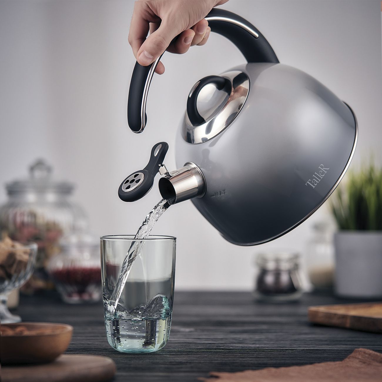 Чайник TalleR Obsidian TR-11355 синий/белый