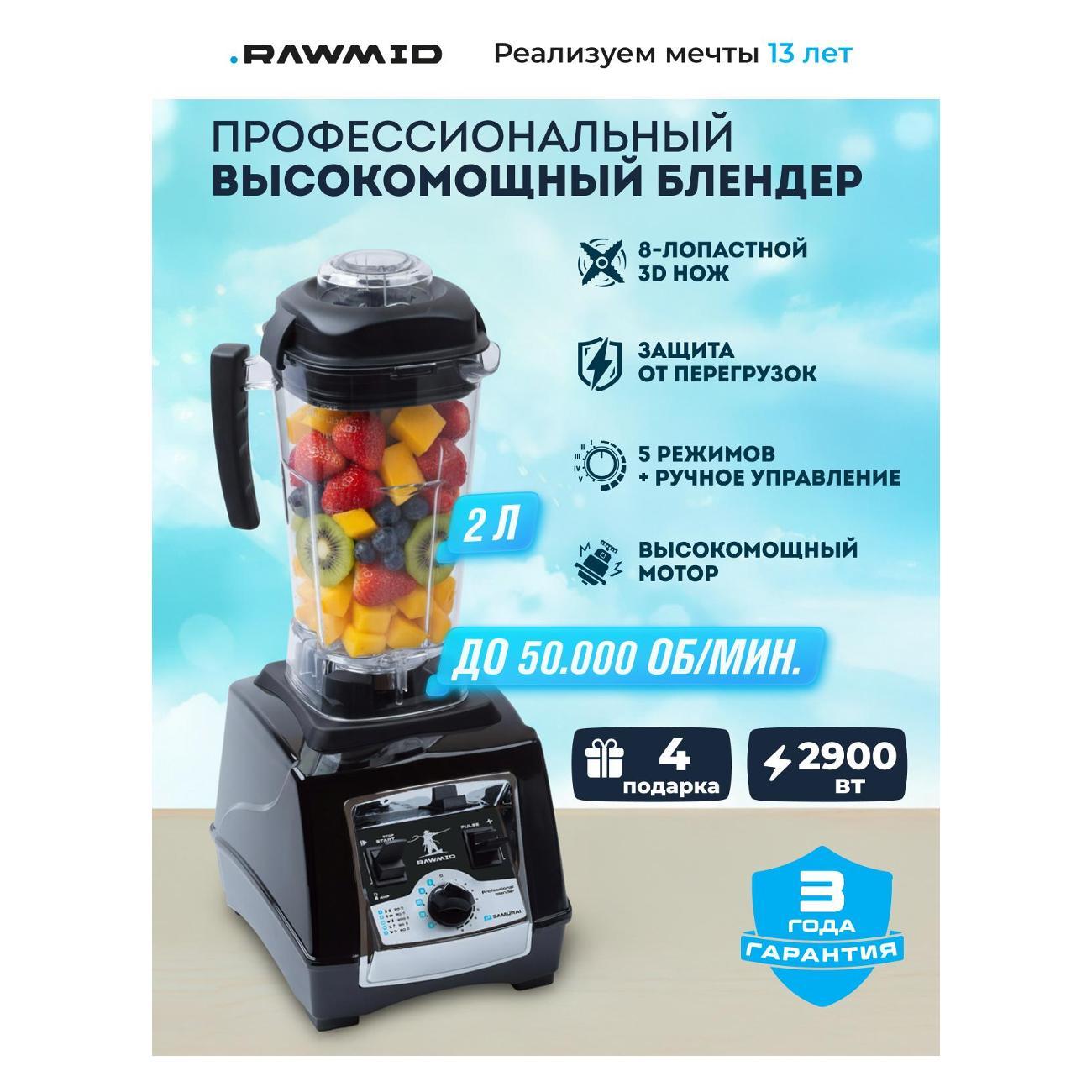 Блендер стационарный Rawmid BDS-04 черный фото