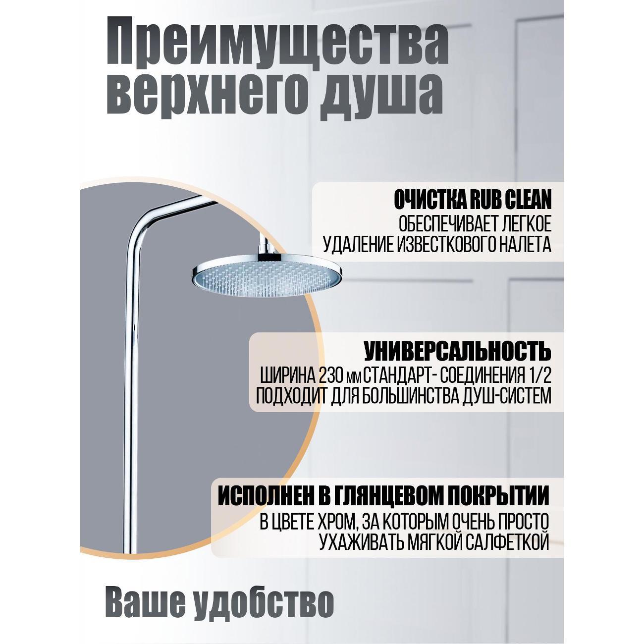 Лейка для душа Orange S13TScr