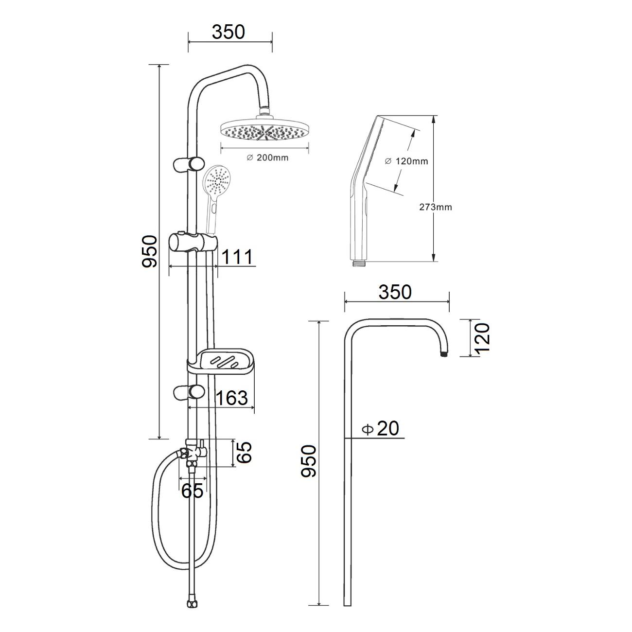Душевая система OneLife OL09cr