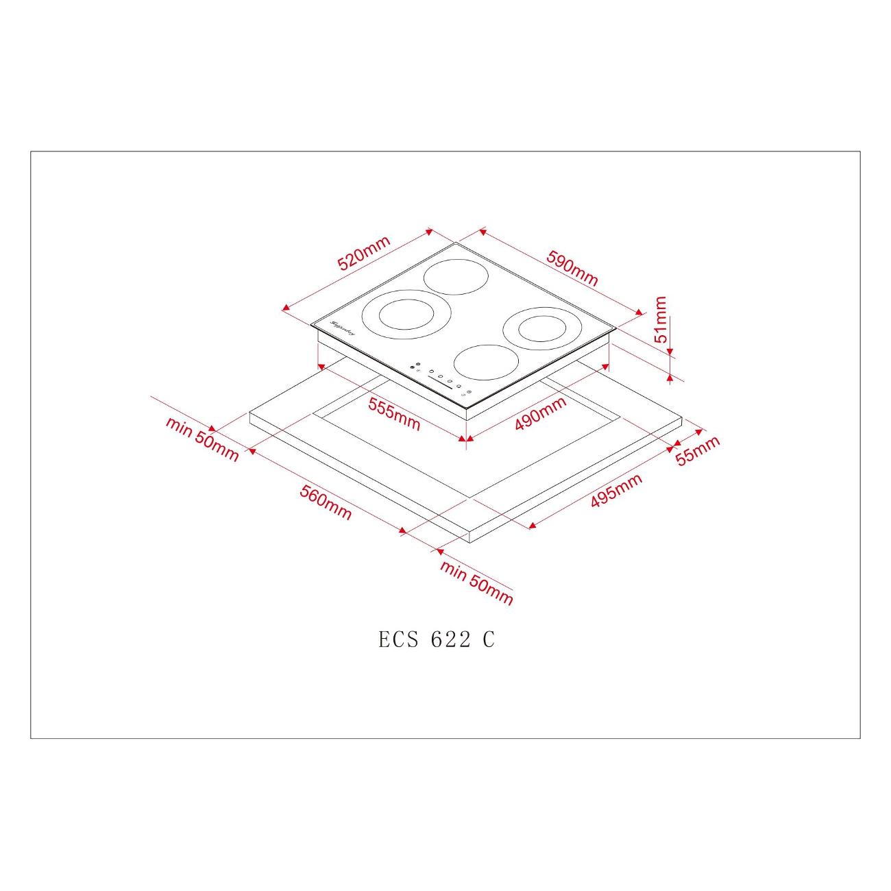 Встраиваемая электрическая панель Kuppersberg ECS 622 C