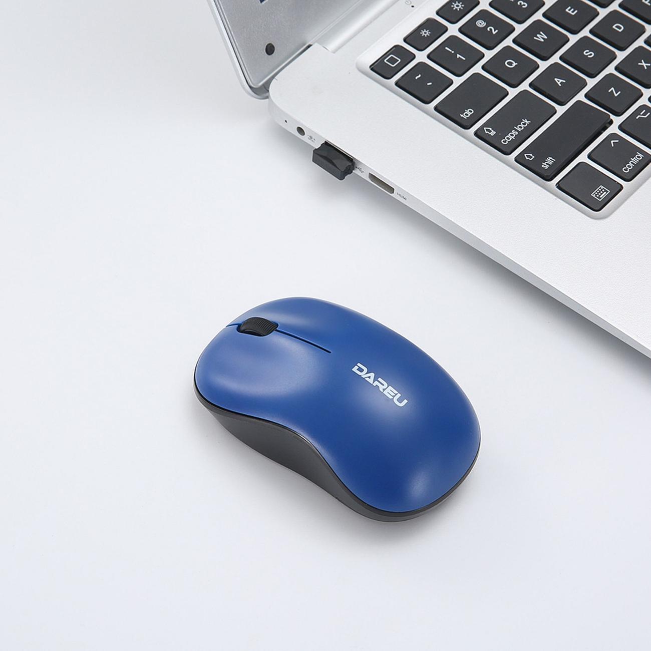Мышь беспроводная Dareu LM106G Blue-Black