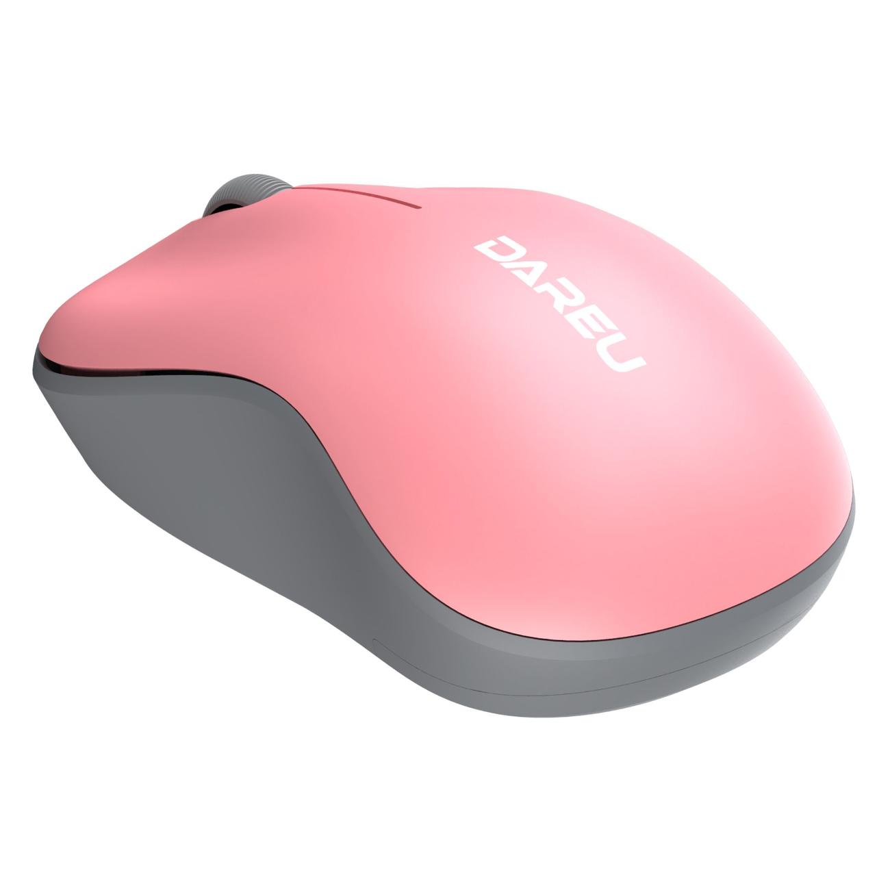 Мышь беспроводная Dareu LM106G Pink-Grey