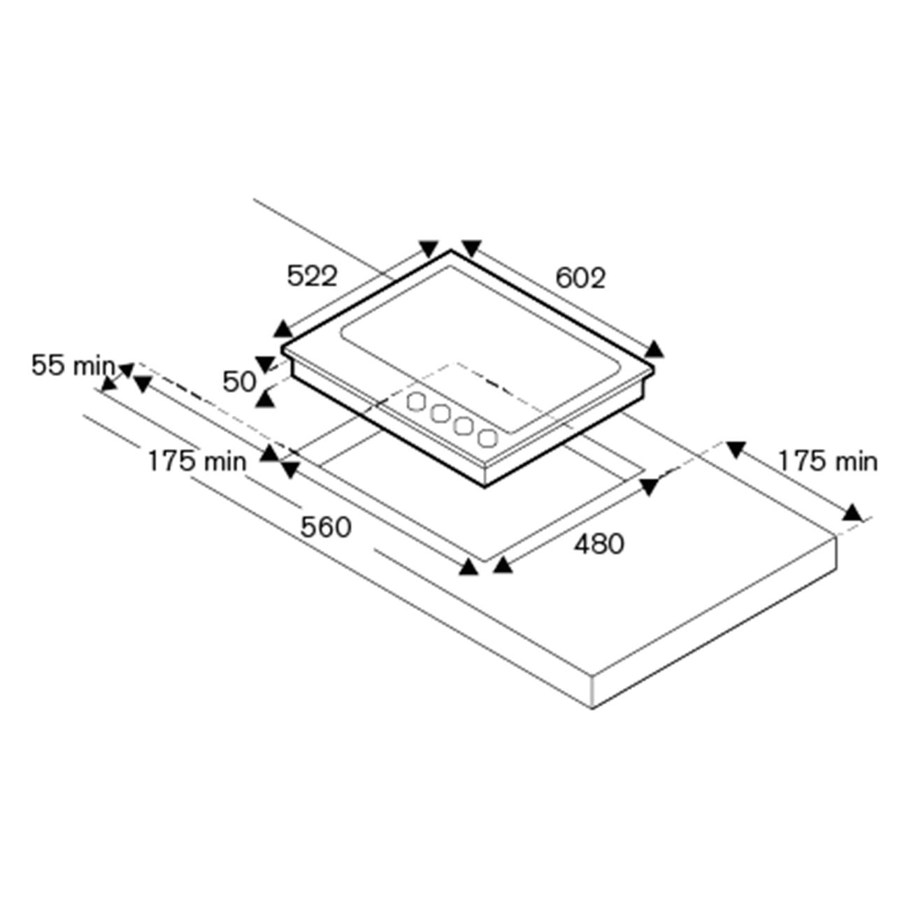 Встраиваемая газовая панель независимая Bertazzoni P604LMODX