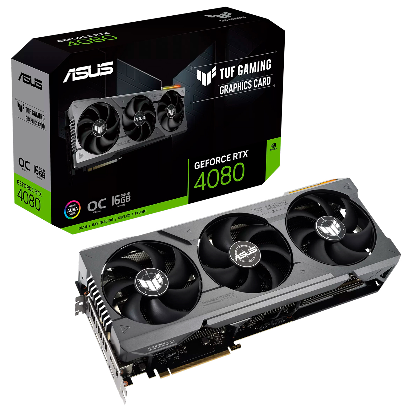Видеокарта ASUS NVIDIA GeForce RTX 4080 TUF Gaming OC 16GB (TUF-RTX4080-O16G-GAMING)