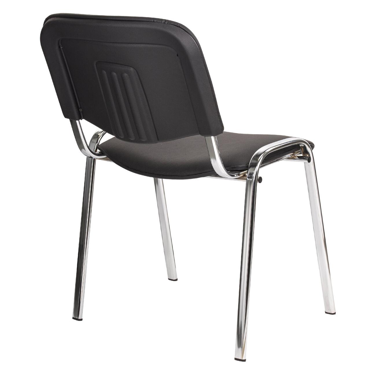 Кресло компьютерное Нет Бренда ИЗО, хром, кожзам черный