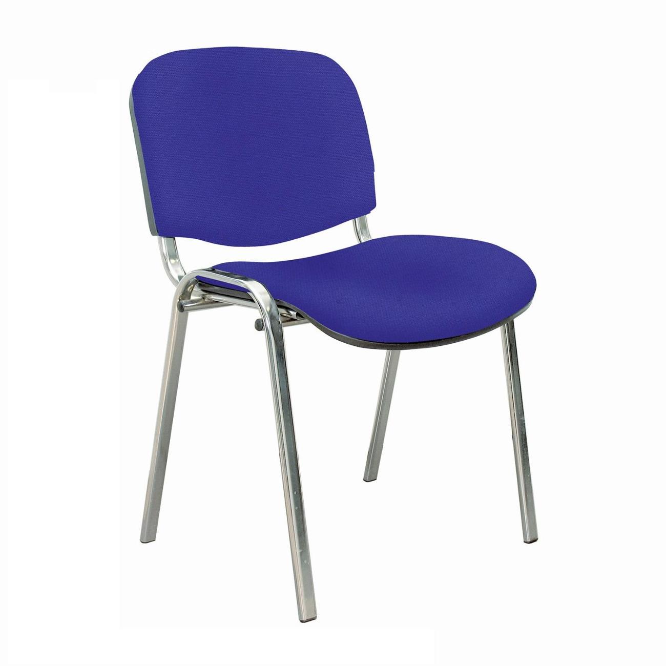 Стул-кресло офисный нет бренда ISO хром синий 531141