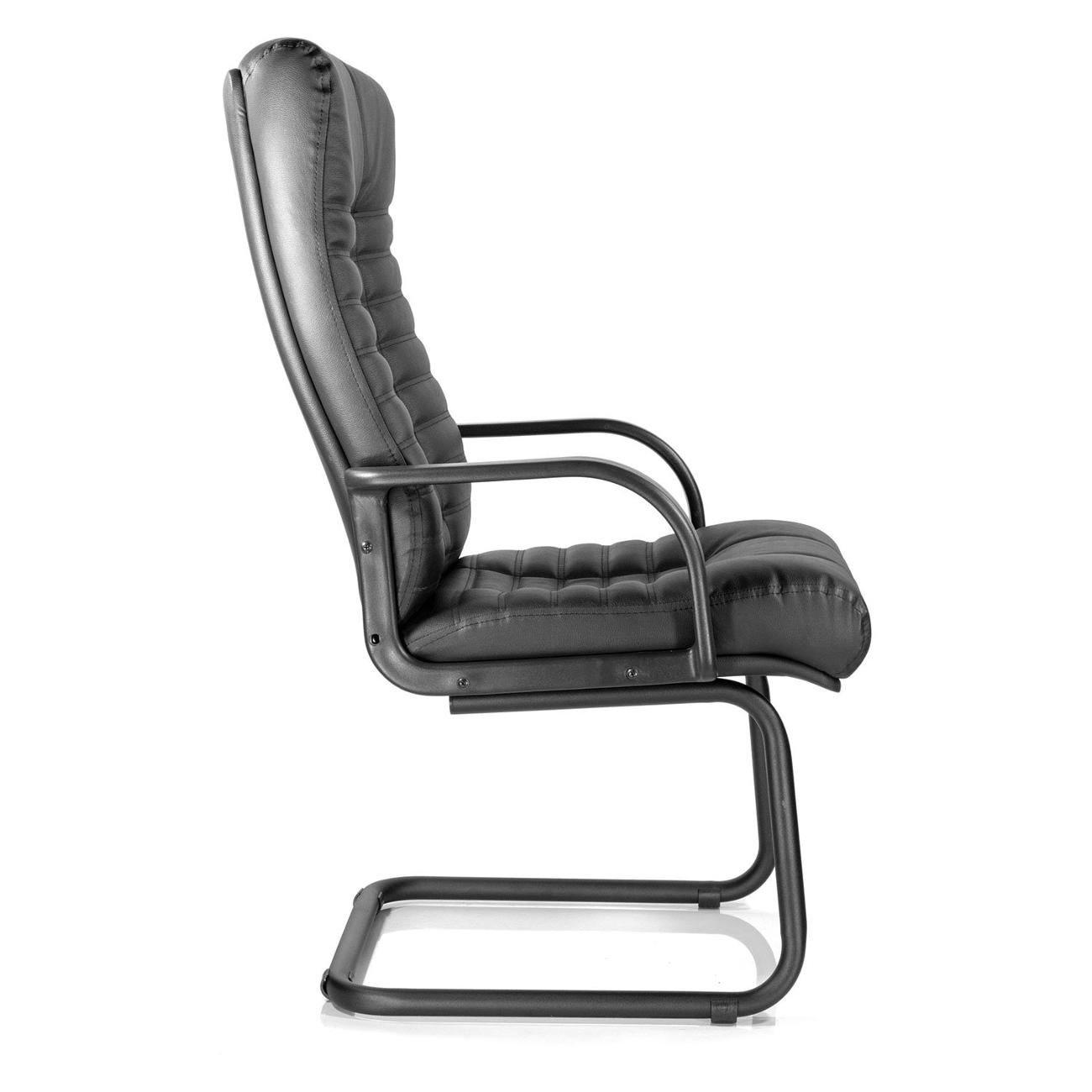 Кресло компьютерное нет бренда Атлант кожа черное 531864